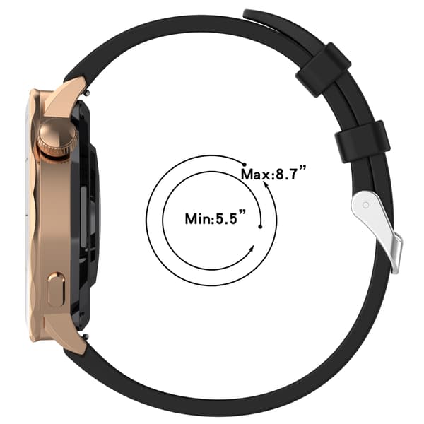 Stilfuld silikonerem til OPPO Watch X2 Mini (18mm) Black Black