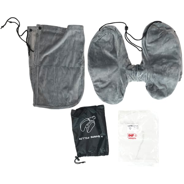 Uppblåsbar Nackkudde med Huva Grey Grey