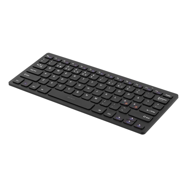 Wireless mini keyboard muted keys nanoreceiv USB 10m range Svart