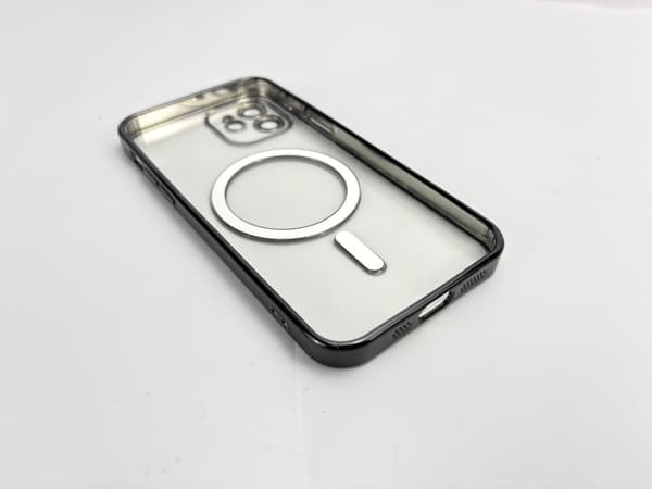 Magnetisk kortholder telefoncover kompatibelt med iPhone 12, stødabsorberende, ridsefast, sort iPhone 12