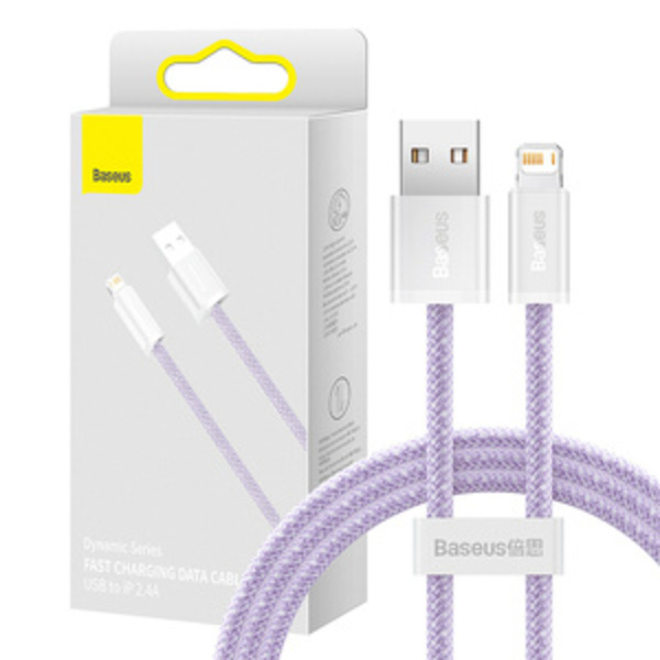 Baseus dynamisk kabel USB till Lightning, 2,4A, 1m (lila)