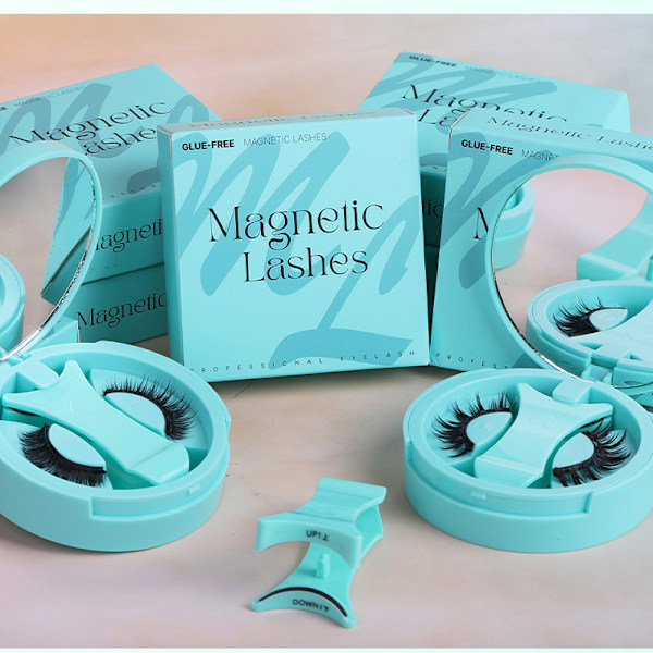 Magneettiset Ripsienpidennykset - Mintunvihreä Integroitu Kotelo model 2