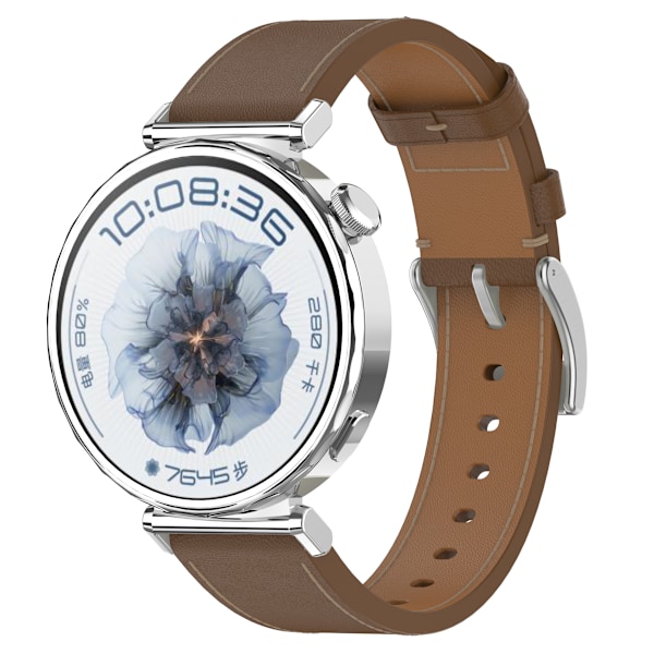 Premium Läderarmband för Huawei & Honor Klockor Brun 22 mm