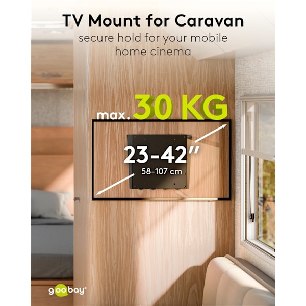 TV-seinäteline Caravan FIXED (M), musta TV-seinäteline Caravan FIXED (S), musta
