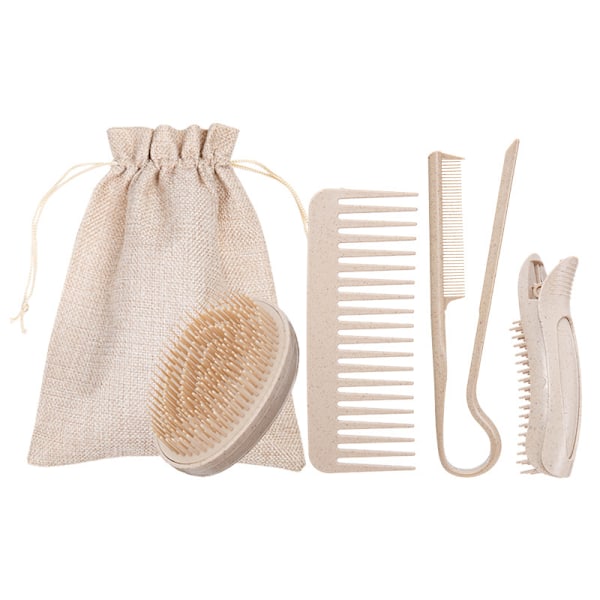 Beige Vetehalmskamset - Hårstyling & Hårbottenvård