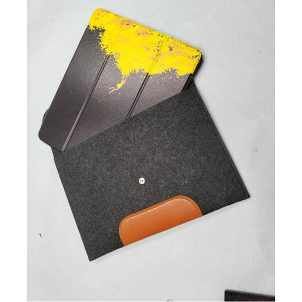 Filt-sleeve-etui til 11-tommer iPad Pro og Huawei-tablets Mørkegrå