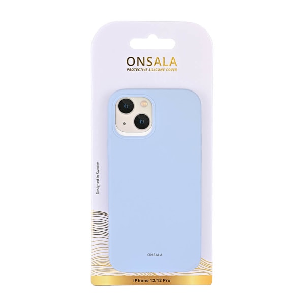 ONSALA Mobilskal Silikon Light Blue - iPhone 12 / 12 Pro