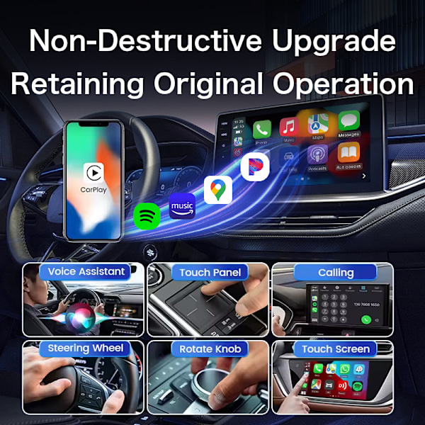 Langaton CarPlay-sovitin: USB Plug & Play Smart Box
