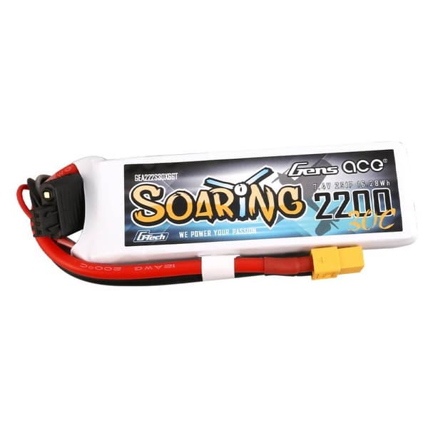 Gens Ace G-Tech Soaring 2200mAh 7,4V 30C 2S1P XT60 batteri