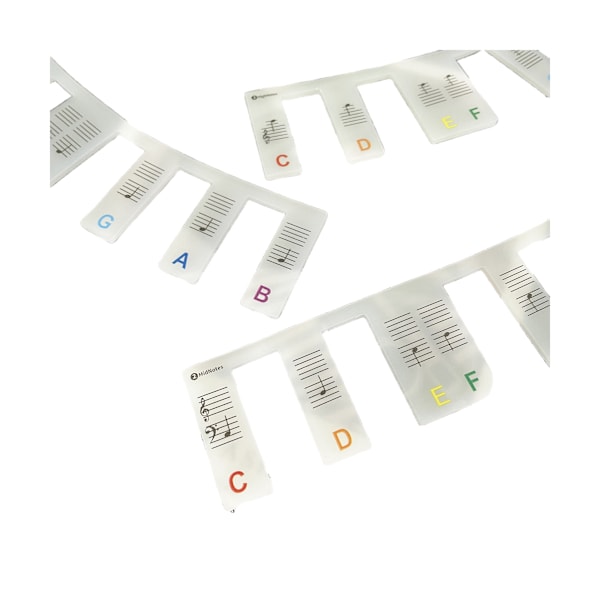 Aftageligt lysende klaver keyboard Note Label 88 Key Hvid