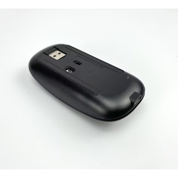Trådlös Mus 2.4G - Tyst Optisk Datormus Svart