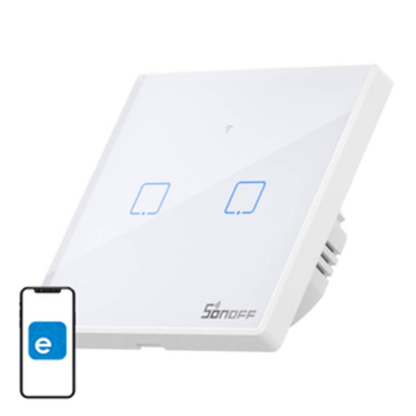 Smart Switch WiFi + RF 433 Sonoff T2 EU TX (2-kanavainen) päivitetty