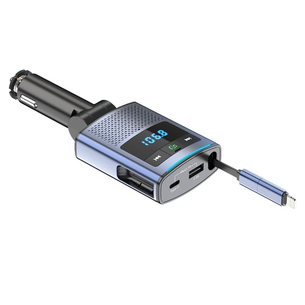 Biloplader: Hurtig opladning og Bluetooth FM-sender