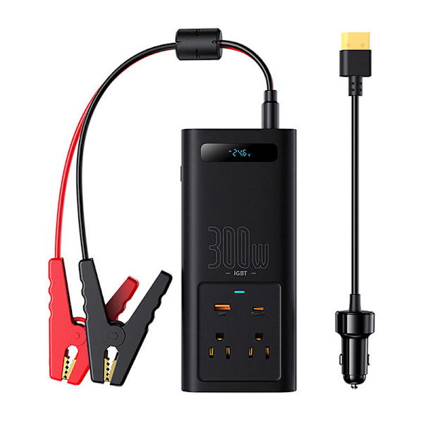 Power Inverter Baseus 300W (24V CN/EU) (svart)