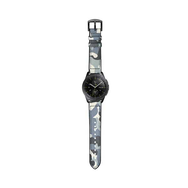 Silikon- och läderrem för Galaxy Watch 3/5 Blå 22 mm