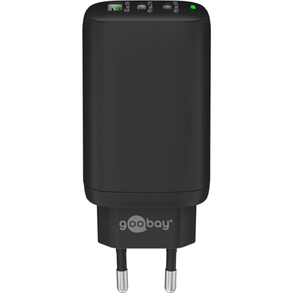 USB-C™ PD GaN multiport snabbladdare (65 W) svart