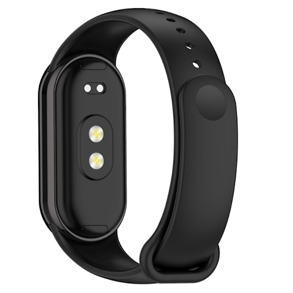 Stilfuld TPU-rem til Xiaomi Band 8/9 (Metal Head) Sort