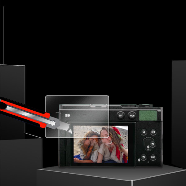 Panasonic S9 skärmskydd i härdat glas för kamera