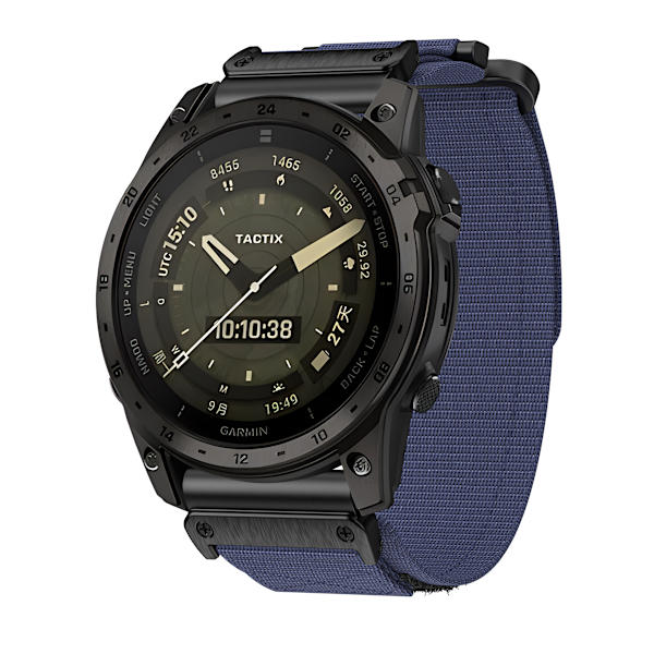Klockarmband i Nylon för Garmin Watch Blå 22 mm