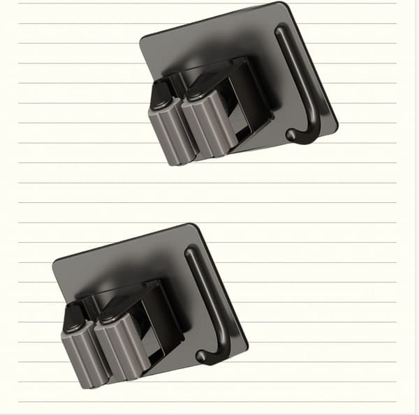 Gunmetal Mopphållare - Säker och stilren förvaring (2-pack) Black Black