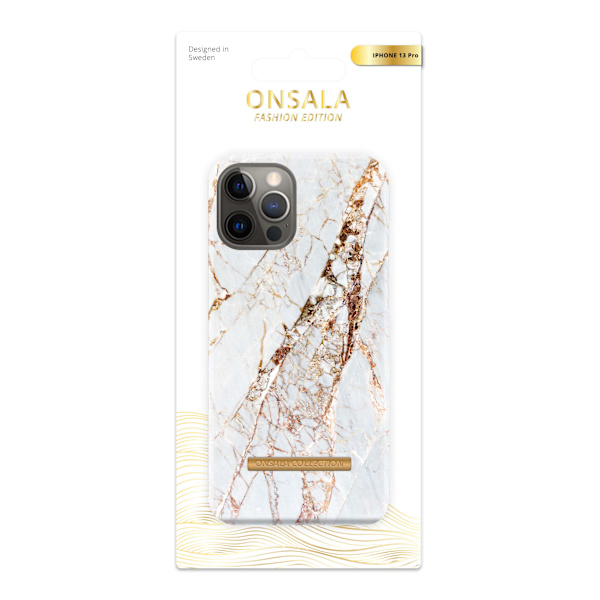 Mobilskal Soft White Rhino Marble - iPhone 13 Pro
