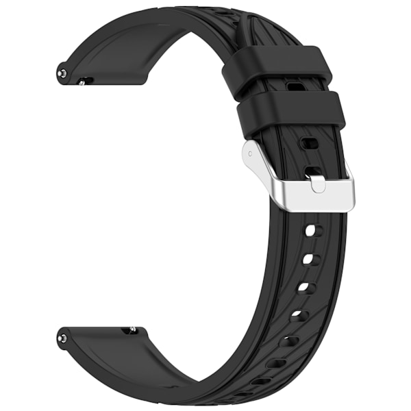 Stilfuldt silikone armbånd til Huawei GT5/GT5 Pro - 18mm Sort