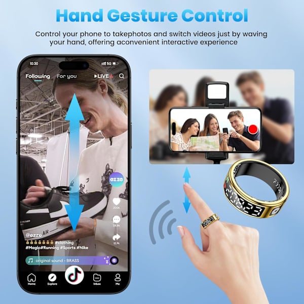 Smart Ring: Din ultimative sundheds- og fitnesstracker Guld 12