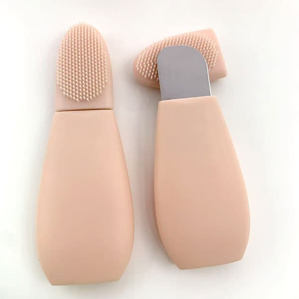 2-pak Blackhead Remover Værktøj med Silikone Cover - Rustfrit Stål Blackhead Scraper