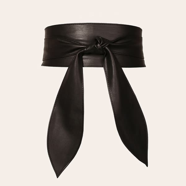 Bred midjekjol med rosett Black Black