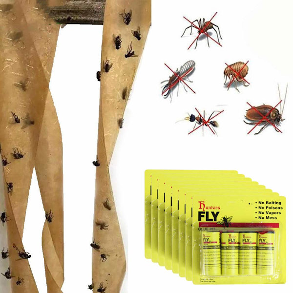 INF Flugfångare / Flugpapper Rulle, 16-pack