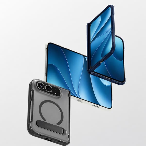 Vikbart magnetiskt mobilskal med roterbart ställ, kompatibelt med iPhone Duo Blue Blue