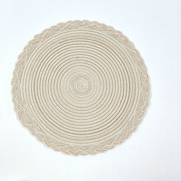 Set med 6 bordstabletter Beige