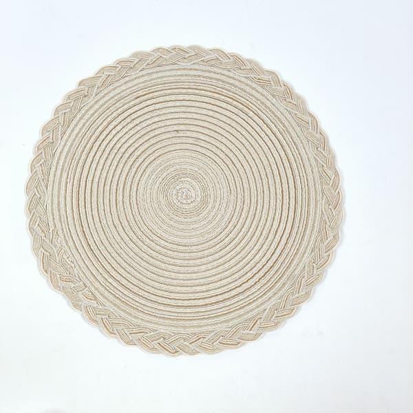 Set med 6 bordstabletter Beige Beige