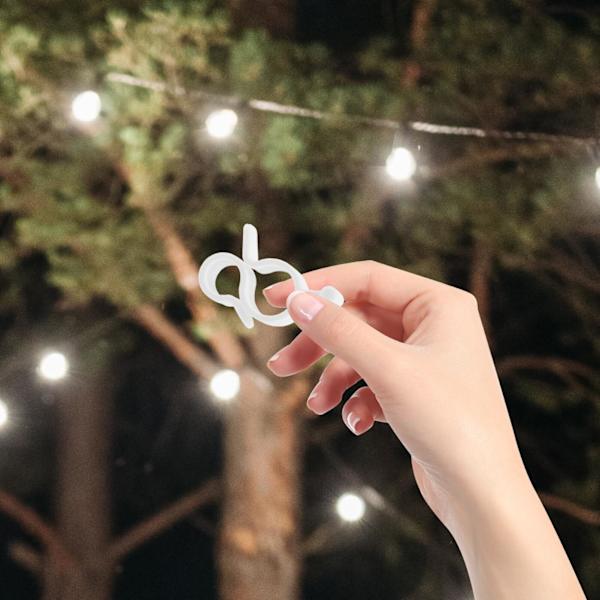 Standard förtältklämma för Rope Light 10-pack Vit