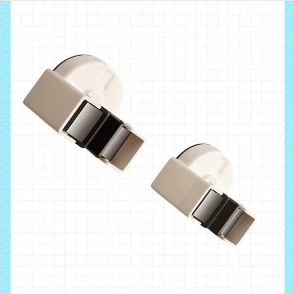 2-pack sugpropp mopphållare, väggmonterad kvasthållare ingen borrning White White