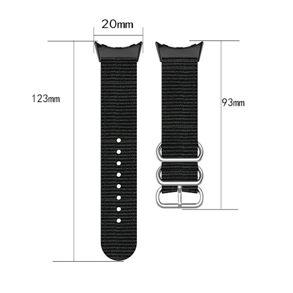 Google Pixel Watch 2 & 3 Nylon Canvas -ranneke