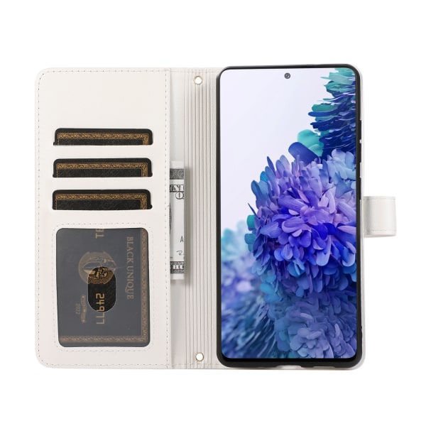 Vetoketjullinen Flip Phone Case Lompakkokotelo luottokorttipaikoilla Samsung S21 FE