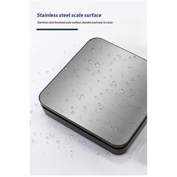 Rechargeable Detachable Digital Kitchen Scale 10kg 1g Precision with Stainless Steel Platform and Multi-Unit Support