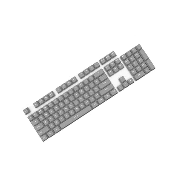 ABS keycaps shine-through closed-legend til 61/87/104-key mekaniske tastaturer, stabilizer-kompatible, inkl. keycap puller Gray Gray