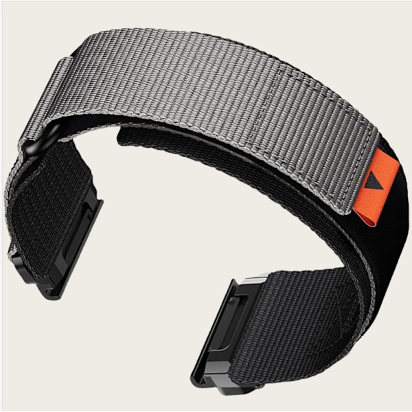 26 mm nylon klockarmband för Garmin Fenix 8/7X Pro/5X/6X Grå
