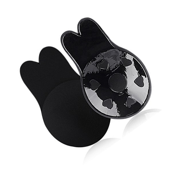Bunny Ear Bröstlyft Nippelöverdrag Svart XXL
