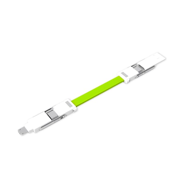 6-in-1 Monitoiminen Avaimenperä Datakaapeli - Green Green