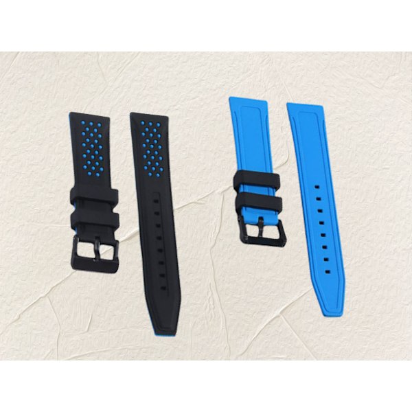 Silikonarmband för Huawei/Samsung/Garmin Blå 20 mm