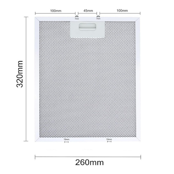 INF Fläktfilter - 320x260 mm, Aluminium + Kolfilter, 2-pack