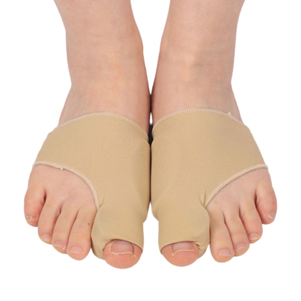 Tåavskiljare för hallux valgus / Tåseparerande stödstrumpor 1 par Beige