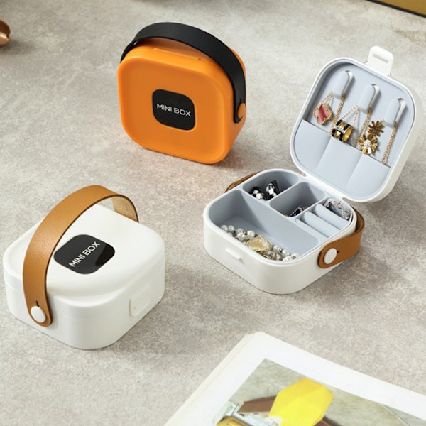 Mini smykkeskrin med spejl Orange