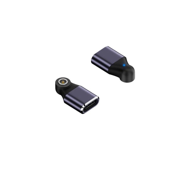 Magnetisk laddningsadapter för smart ring, N52-magnet, kortslutningsskydd, aluminiumlegering, 2-pack för NFC-ring Black Black