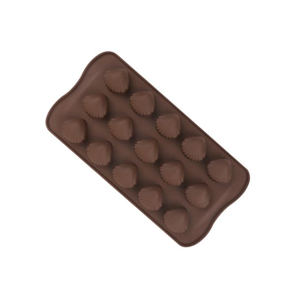 2-Delars Silikonform Skalform - Choklad, Gelé, Godis och Isbitsform