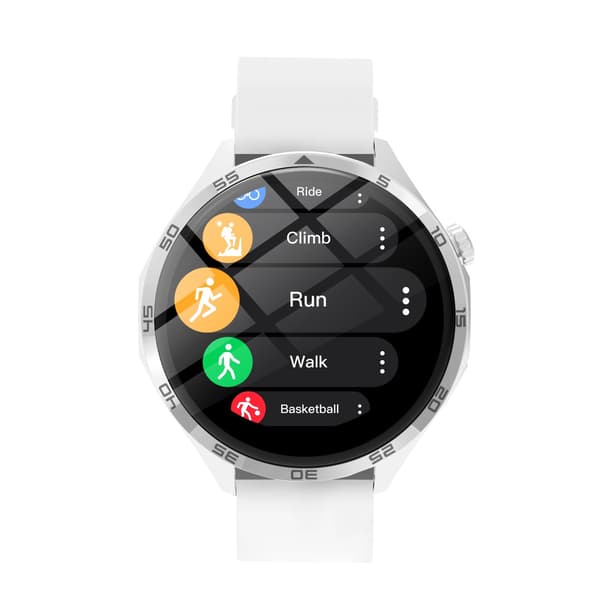 Multifunktionell Smartwatch med Bluetooth-samtal, pulsmätare och anpassningsbar urtavla Silver Silver