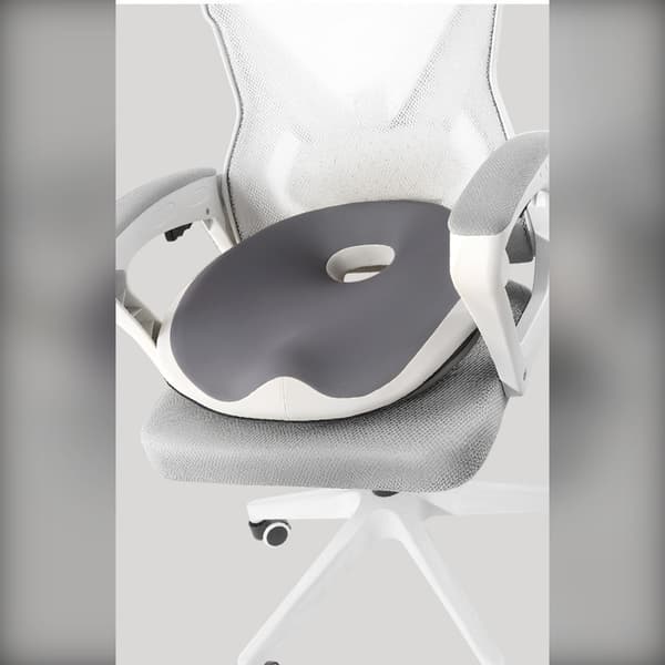 Memory Foam Siddepude til Lindring af Haleben- og Coccyx-smerter - Ergonomisk Ortopædisk Design Black Black